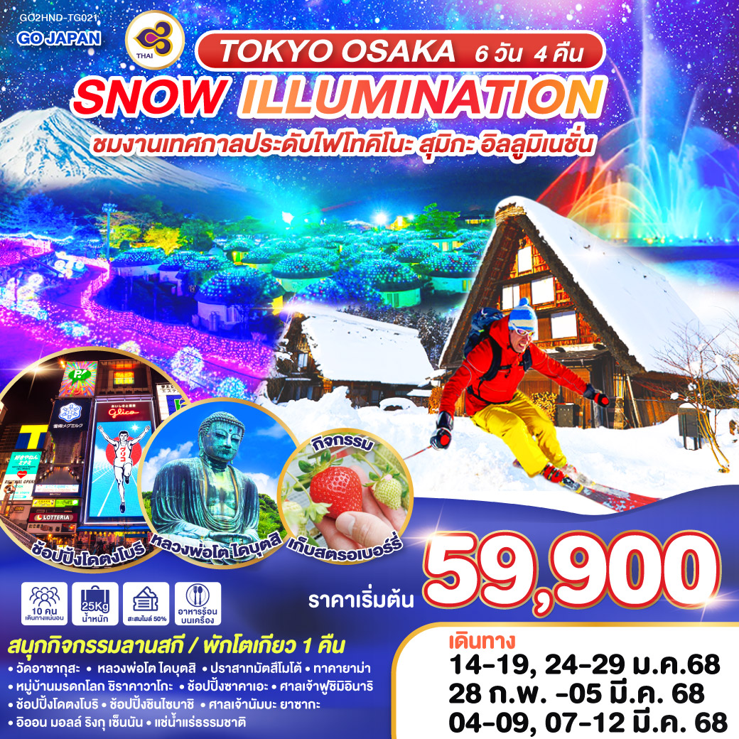 ทัวร์ญี่ปุ่น TOKYO OSAKA SNOW ILLUMINATION - NATURE TREK ECO TOUR & TRAVEL