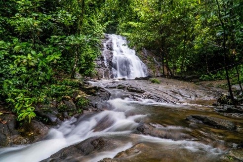 น้ำตกสายรุ้ง (Sairung Waterfall) ต.คึกคัก อ.ตะกั่วป่า จ.พังงา