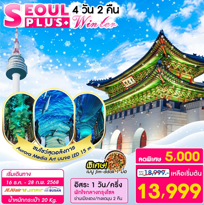 ทัวร์เกาหลี SEOUL PLUS+ Winter - สมาคมเครือข่ายผู้ประกอบการนำเที่ยว