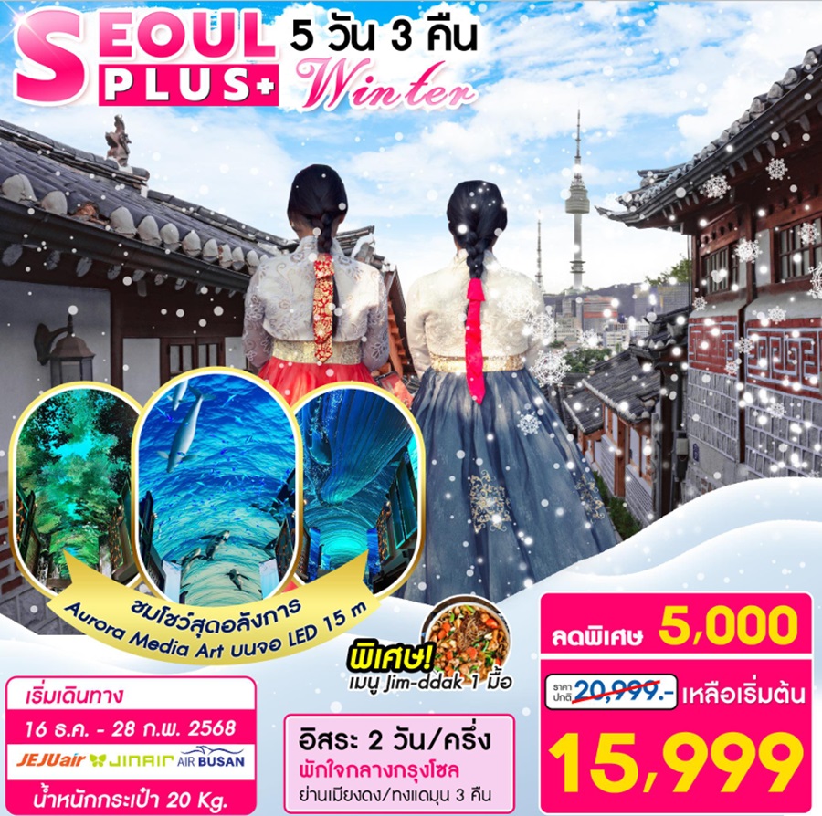 ทัวร์เกาหลี SEOUL PLUS+ Winter - สมาคมเครือข่ายผู้ประกอบการนำเที่ยว