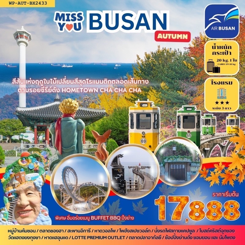 ทัวร์เกาหลี  Miss You BUSAN AUTUMN - สมาคมเครือข่ายผู้ประกอบการนำเที่ยว